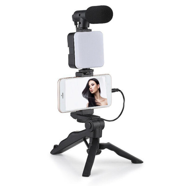 Portable Outdoor Video-making Kit Camera Phone Octopus Tripod Video Led Light Microphone Tripod Hands Lighting Kit Selfie Stick