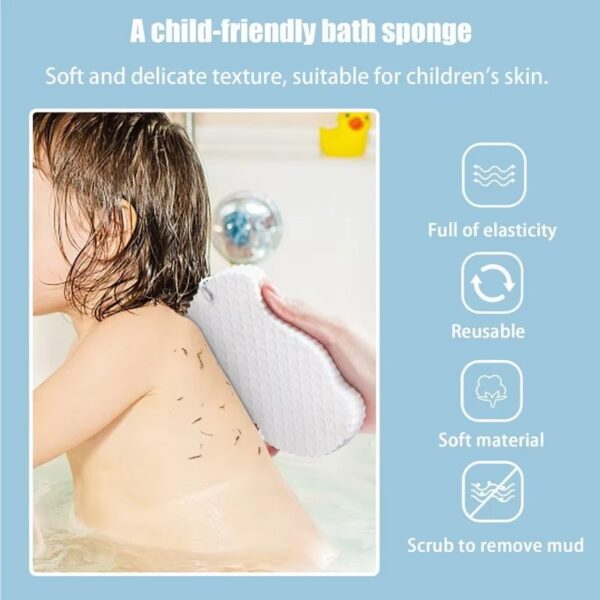 Quickly Painless Dead Skin Removal Bath Sponge 3D Kids Exfoliating Body Scrubber Soft Reusable PVA Fish-Scale Pattern Brush