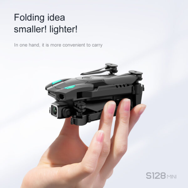 S128 Mini Drone 4 Axis Obstacle Avoidance Foldable 50x Zoom Remote Control Muti-Speed Quadcopter 4k Hd Dual Camera Dron