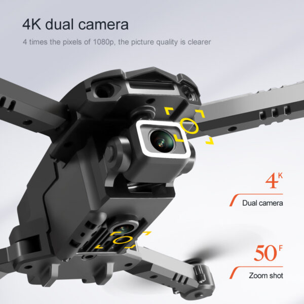 S128 Mini Drone 4 Axis Obstacle Avoidance Foldable 50x Zoom Remote Control Muti-Speed Quadcopter 4k Hd Dual Camera Dron