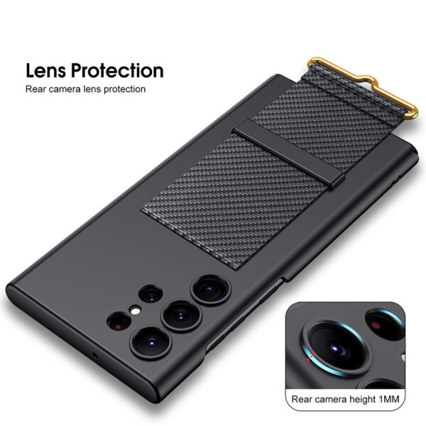 Ultra-Thin Wrist Strap Holder for Samsung S23 S24 Protective Phone Case Electroplate Craft for Samsung S25 Ultra Hard Phone Case