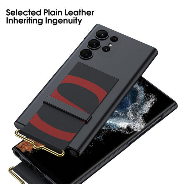 Ultra-Thin Wrist Strap Holder for Samsung S23 S24 Protective Phone Case Electroplate Craft for Samsung S25 Ultra Hard Phone Case