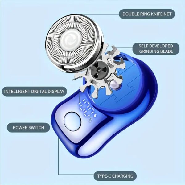Usb Rechargeable Twin Blade Pocket Size Travel Smart Waterproof Mini Portable Electric Shaver for Men Electric Razor Afeitadora