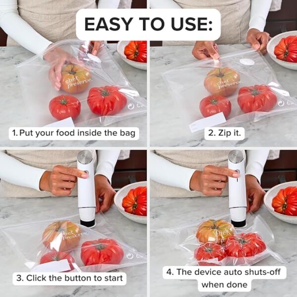 Vacuum Sealer Machine, Food Sealer, Dry & Moist Food Modes, Compact Design with Vacuum Bags & Bulit-in Cutter(Grey)
