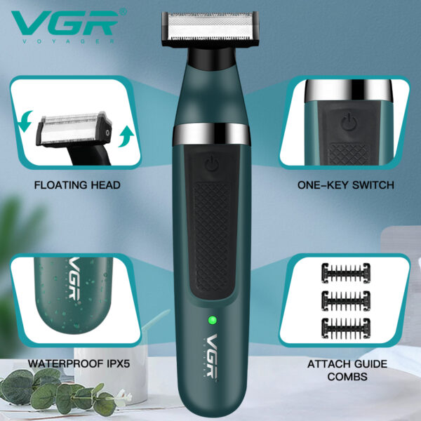 VGR V-393 Hot Selling Shaving Machine Professional Waterproof Hair Body Shaver Beard Trimmer razor Electric Shavers for Men