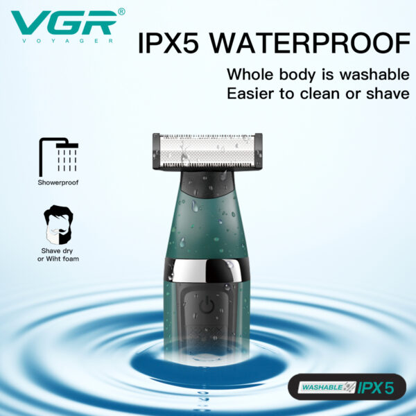 VGR V-393 Hot Selling Shaving Machine Professional Waterproof Hair Body Shaver Beard Trimmer razor Electric Shavers for Men