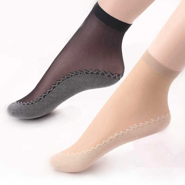Wholesale Cheap Sheer ultra Thin Nylon Lace Silk Transparent Ladies Women Designer Socks Women Skin Color