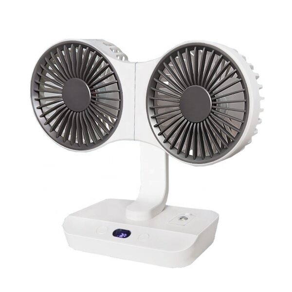 Z01 Dual-head Charging Wall Fan USB Charging Cycle Fan for Electronic