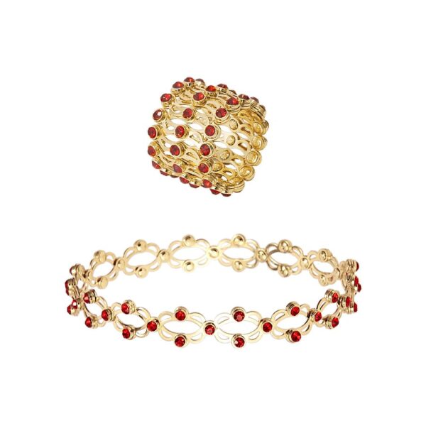 2 in 1 Magic Retractable Ring Bracelet Creative Stretchable Twist Folding Ring Crystal Rhinestone Bracelets Women Jewelry Gift