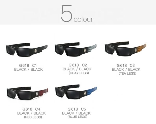 2024 Dubery GCOTX Trendy Casino Motorcycle Gangster Style Hip Hop Sun Glasses New Fashion West Coast Polarized Sun Glasses 2025