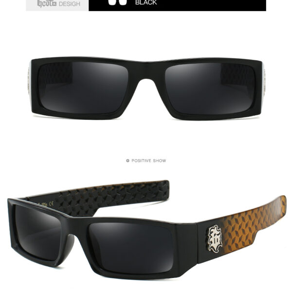2024 Dubery GCOTX Trendy Casino Motorcycle Gangster Style Hip Hop Sun Glasses New Fashion West Coast Polarized Sun Glasses 2025