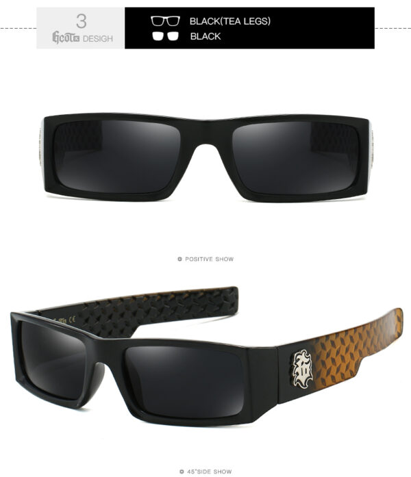 2024 Dubery GCOTX Trendy Casino Motorcycle Gangster Style Hip Hop Sun Glasses New Fashion West Coast Polarized Sun Glasses 2025
