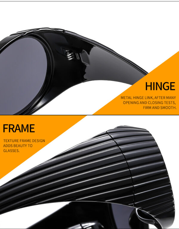 2024 New Arrivals Large Round Frame Vintage Designer Glasses Wide Arm Catwalk Women Sunglasses Retro Eyewear