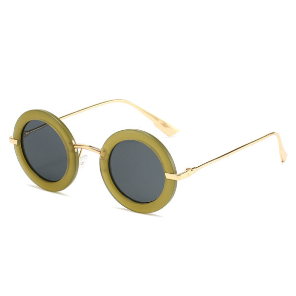 2024 New Fashion Metal Frames Round Sun Glasses for Ladies Uv400 Custom Own logo Luxury Sunglasses Men Women Wholesale