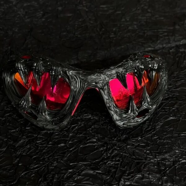 2025 Futuristic Sport Sunglasses Men's and Women's Steampunk Fashion Big Frame Handmade Rubber UV400 Party Sunglasses