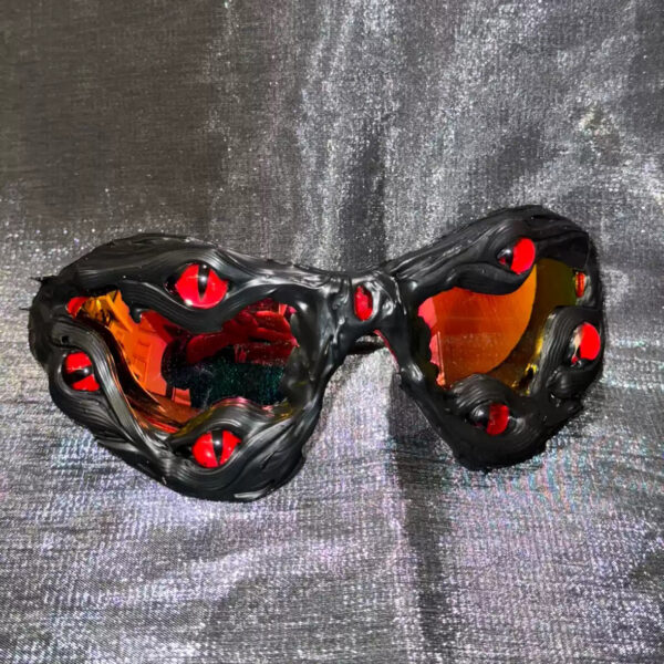 2025 Futuristic Sport Sunglasses Men's and Women's Steampunk Fashion Big Frame Handmade Rubber UV400 Party Sunglasses