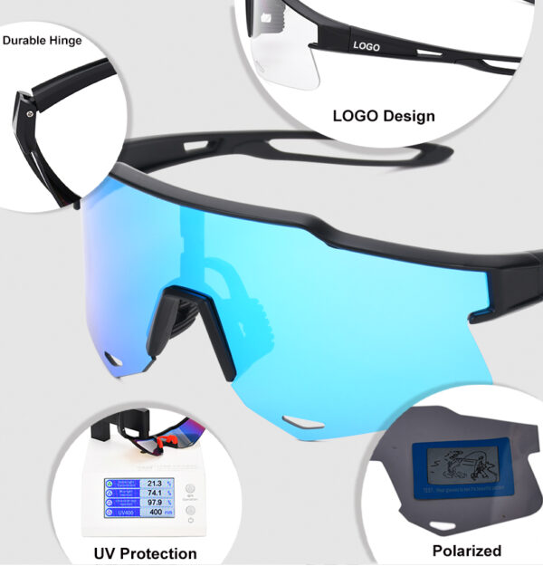 Best Mirrored Sport Sunglasses Adult Photochromic Mountain Riding Bike Cycling Sun Glasses