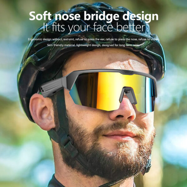 Bluetooth Smart Glasses for Outdoor Activities Hands-Free Calling Stereo Audio Wireless Headset for Cycling Running & Hiking