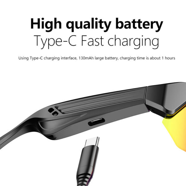Bluetooth Smart Glasses for Outdoor Activities Hands-Free Calling Stereo Audio Wireless Headset for Cycling Running & Hiking