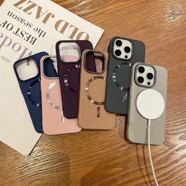 Business Anti Fingerprint Magnetic PC Mobile Phone Case for iPhone 16 Plus 15 14 13 12 Pro Max Metal Keying Back Cover