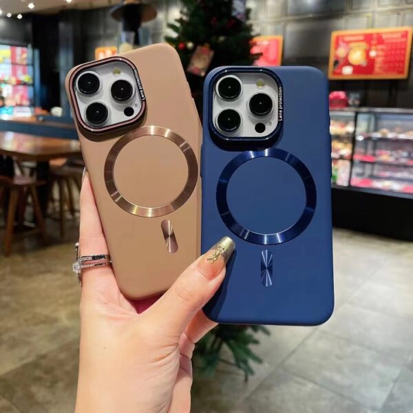 Business Anti Fingerprint Magnetic PC Mobile Phone Case for iPhone 16 Plus 15 14 13 12 Pro Max Metal Keying Back Cover
