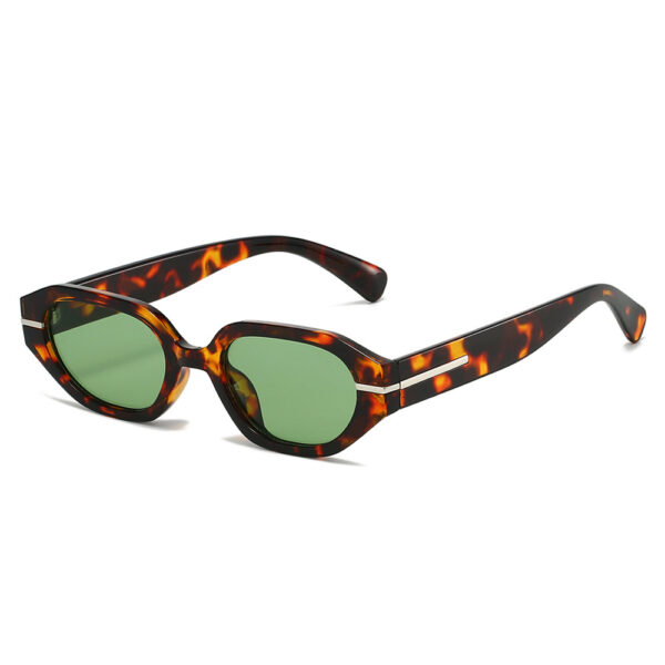 Custom Logo 2025 Retro Men Rivets Polygon Sun Glasses UV400 Small Frame Cat Eye Sunglasses for Women