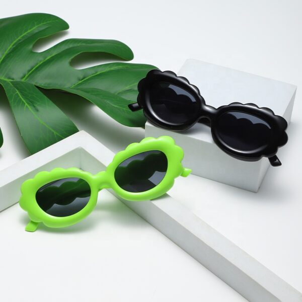 Custom Logo Children's Brand Summer UV400 PC Sun Glasses Cloud Shaped Frame Y2K Kids Boys Girls Baby Sunglasses