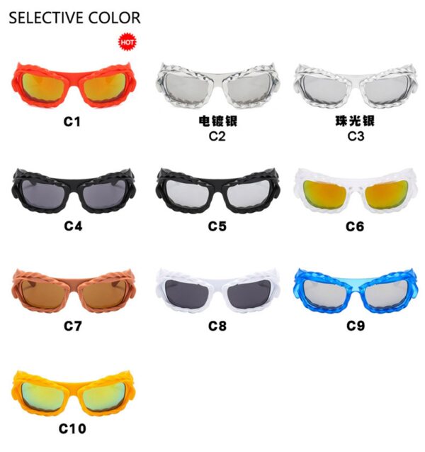 Custom Steampunk Sunglasses Women Sunglasses Sports Y2K Sun Glasses Men UV400 Punk 2024 Shades Colorful Fashion Eyewear Gafas De