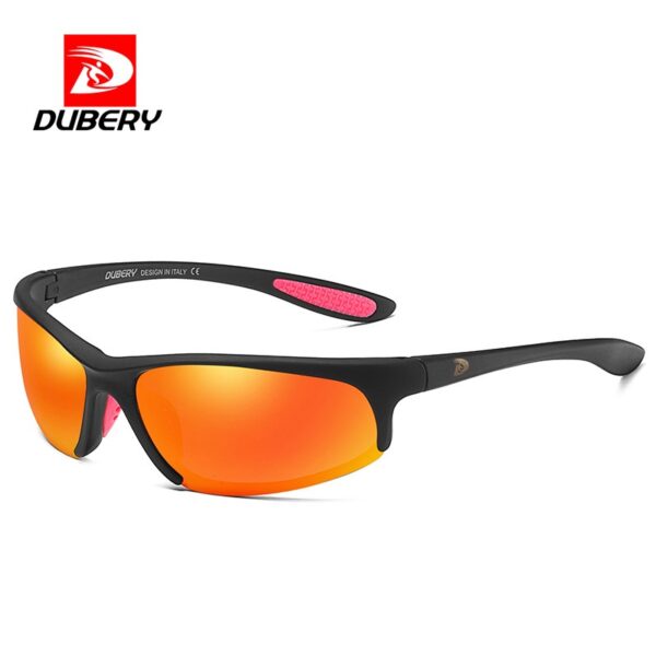 D185 DUBERY Fashion Designer Polarized Sunglasses Sport Riding Orange Premium Sun Glasses for Men