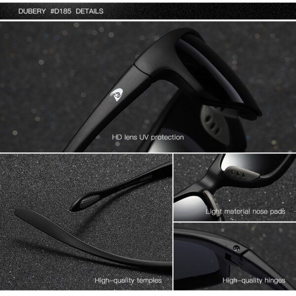 D185 DUBERY Fashion Designer Polarized Sunglasses Sport Riding Orange Premium Sun Glasses for Men