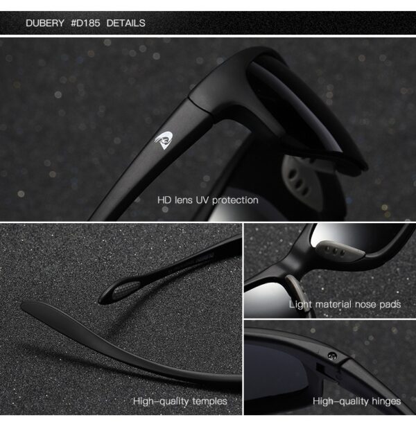 D185 DUBERY Fashion Designer Polarized Sunglasses Sport Riding Orange Premium Sun Glasses for Men