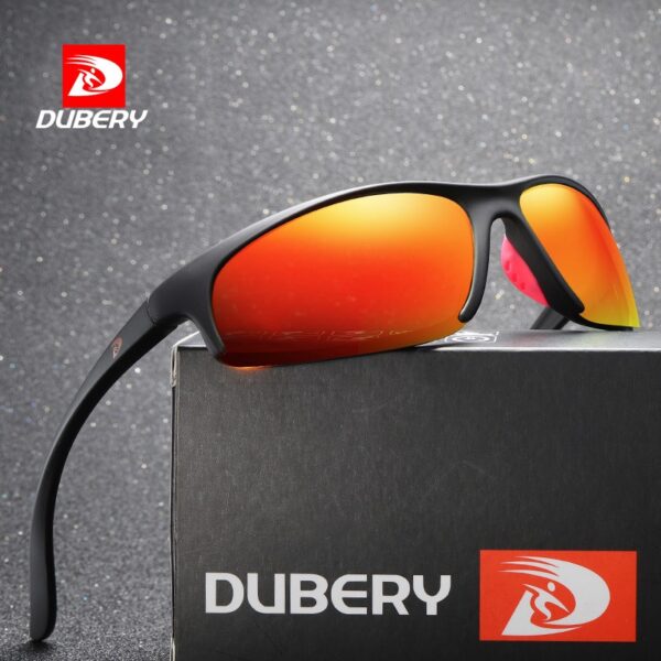 D185 DUBERY Fashion Designer Polarized Sunglasses Sport Riding Orange Premium Sun Glasses for Men
