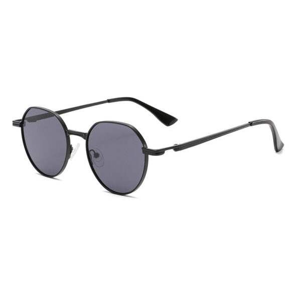 Designer Round Small Irregular Thick Frames Shades Sun Glasses Blue/Gold Metal Polar Lens Unisex Round Metal Frame Sun Glasses