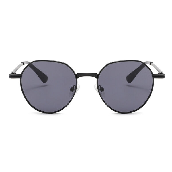 Designer Round Small Irregular Thick Frames Shades Sun Glasses Blue/Gold Metal Polar Lens Unisex Round Metal Frame Sun Glasses