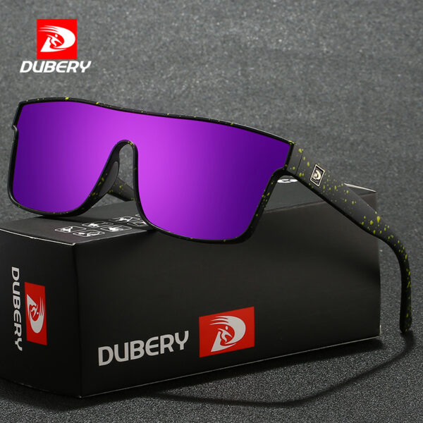 DUBERY 2025 High Quality Fashion Sunglasses for Men Blue Transparent Frameless Shades Custom Logo Big Sunglasses Manufacture