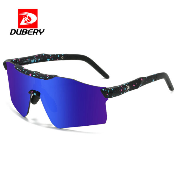DUBERY 2025 Men's UV400 Sports Sunglasses TAC Frame PC Oversized Fashionable Sport Shades for Outdoor Running Cycling Sunglasses