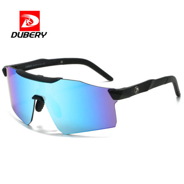 DUBERY 2025 Men's UV400 Sports Sunglasses TAC Frame PC Oversized Fashionable Sport Shades for Outdoor Running Cycling Sunglasses
