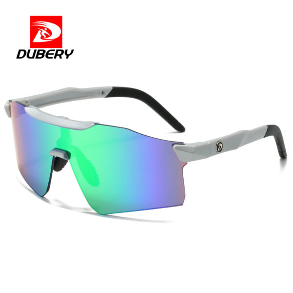 DUBERY 2025 Men's UV400 Sports Sunglasses TAC Frame PC Oversized Fashionable Sport Shades for Outdoor Running Cycling Sunglasses