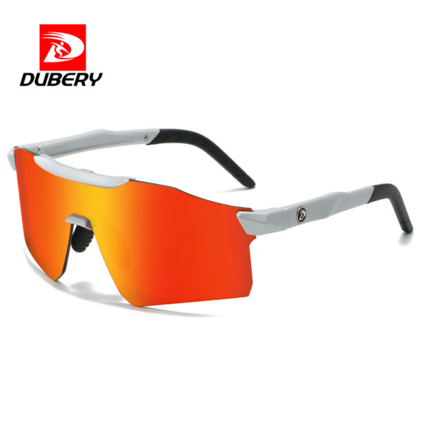 DUBERY 2025 Men's UV400 Sports Sunglasses TAC Frame PC Oversized Fashionable Sport Shades for Outdoor Running Cycling Sunglasses