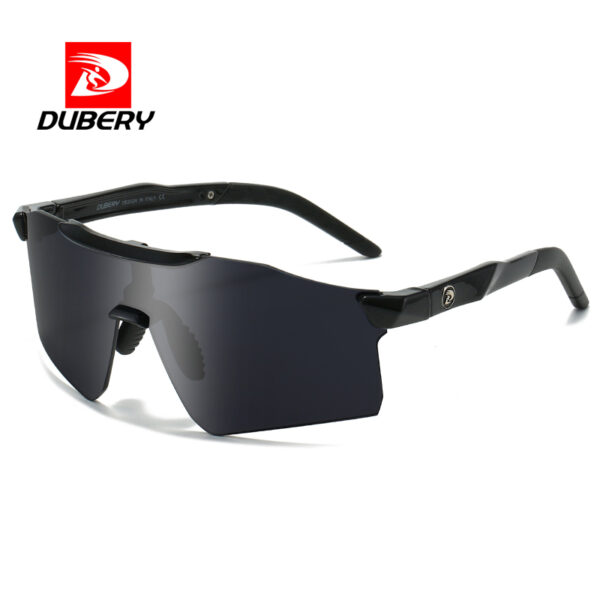 DUBERY 2025 Men's UV400 Sports Sunglasses TAC Frame PC Oversized Fashionable Sport Shades for Outdoor Running Cycling Sunglasses