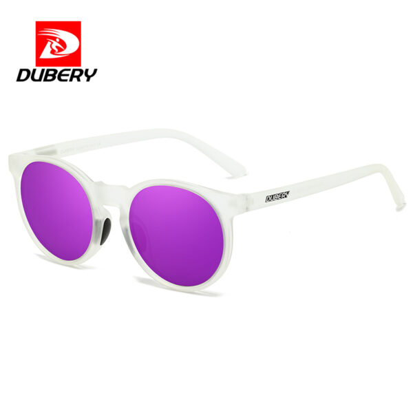 DUBERY 2025 Polarized High Quality Sunglasses Clear Transparent Green Yellow Purple Silver Red Brown Yellow Printed Sunglasses