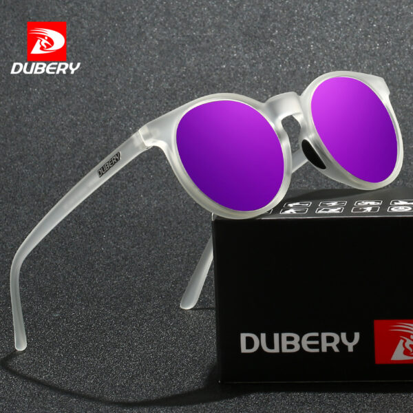 DUBERY 2025 Polarized High Quality Sunglasses Clear Transparent Green Yellow Purple Silver Red Brown Yellow Printed Sunglasses