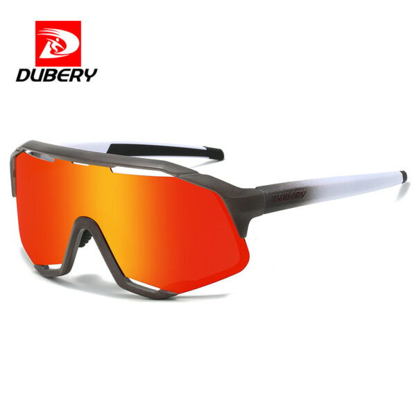 DUBERY Oversize Polarized Glasses Riding Eyewear Windproof Motorcycle Bikes Running and Hiking Cycling Sunglasses D252-A