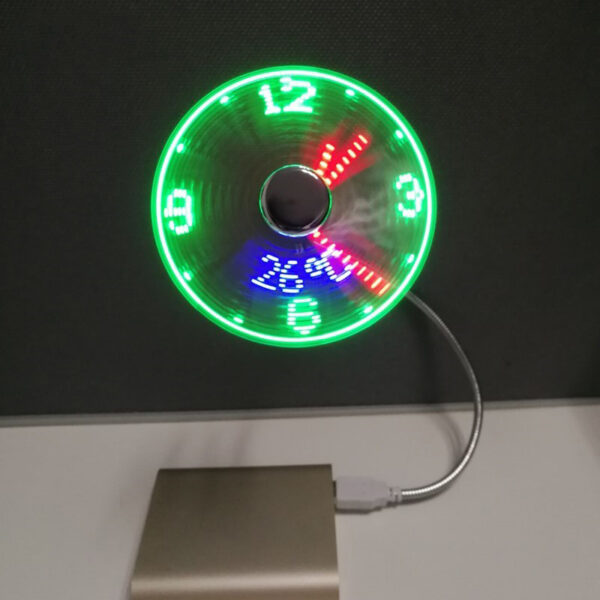 Epsilon Amazon Best Selling Products Alarm Clock Notebook Usb Fan With Led Clock Light