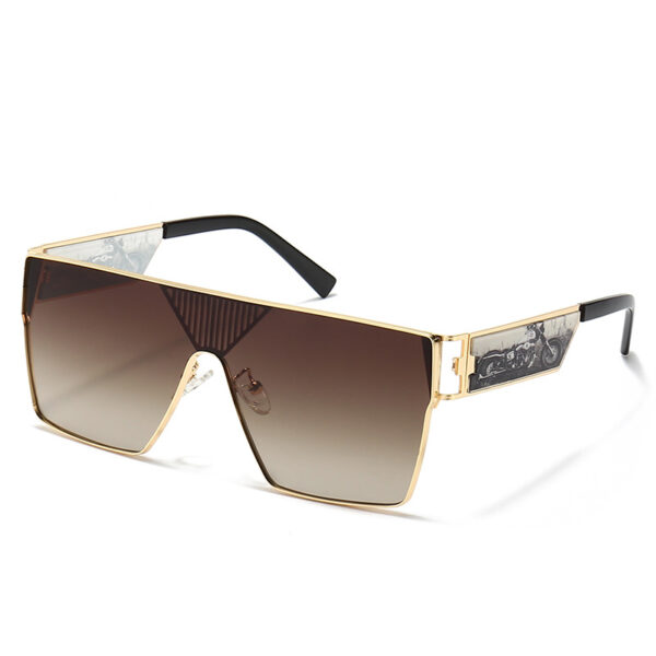 Fashion New Design square Framed Sunglasses Large Framed Sunglasses Men's Trend Matching Sunglasses