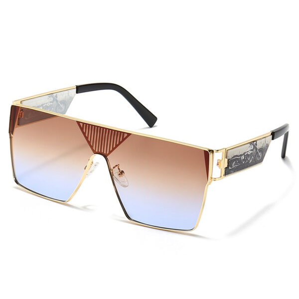 Fashion New Design square Framed Sunglasses Large Framed Sunglasses Men's Trend Matching Sunglasses