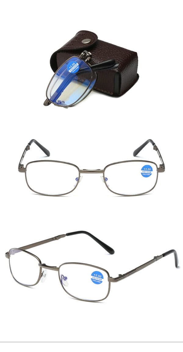 Folding Reading Glasses Metal Hyperopia Foldable Eyeglasses Diopter +1.0 1.5 2.0 2.5 3.0 3.5 4.0 Presbyopic Glasses