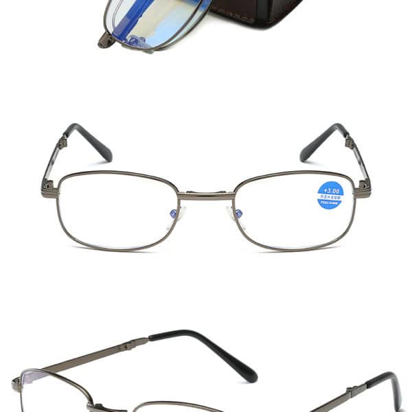 Folding Reading Glasses Metal Hyperopia Foldable Eyeglasses Diopter +1.0 1.5 2.0 2.5 3.0 3.5 4.0 Presbyopic Glasses
