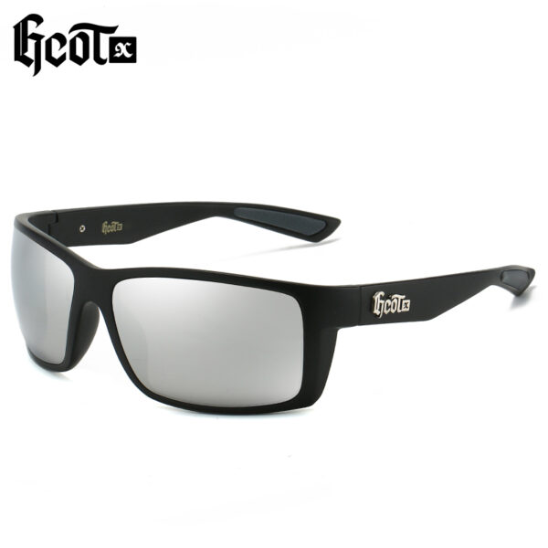 GCOTX 2025 High Quality End UV400 plastic Sports Sunglasses Men's Black Square Sunglasses with Branded Fashion for Motorcycles