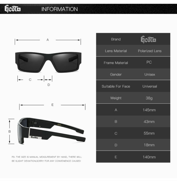 GCOTX Trendy Chicano Motorcycle Bandit Style Riding Glasses Hip Hop Fashion West Coast Polarized Sunglasses G300
